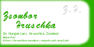 zsombor hruschka business card